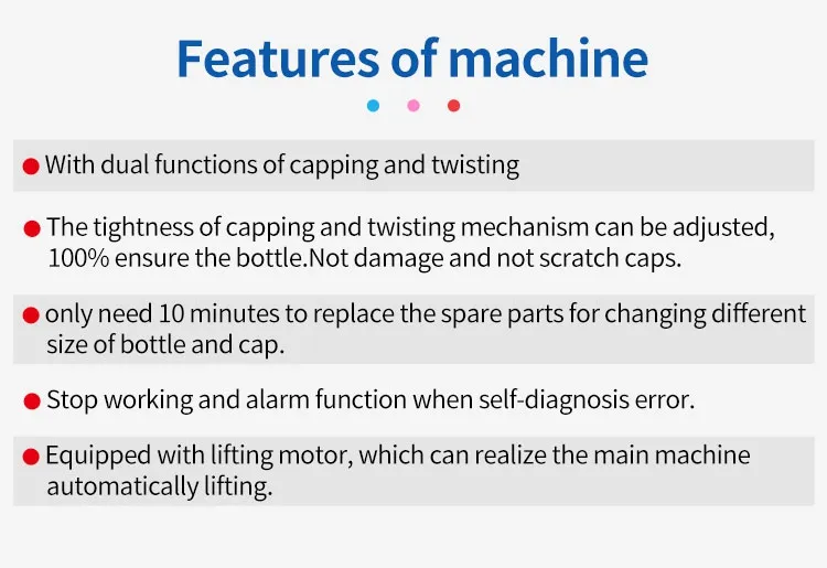 120 Bottle/Min Siemens PLC Full Automatic Round Square Bottle Capping Machine