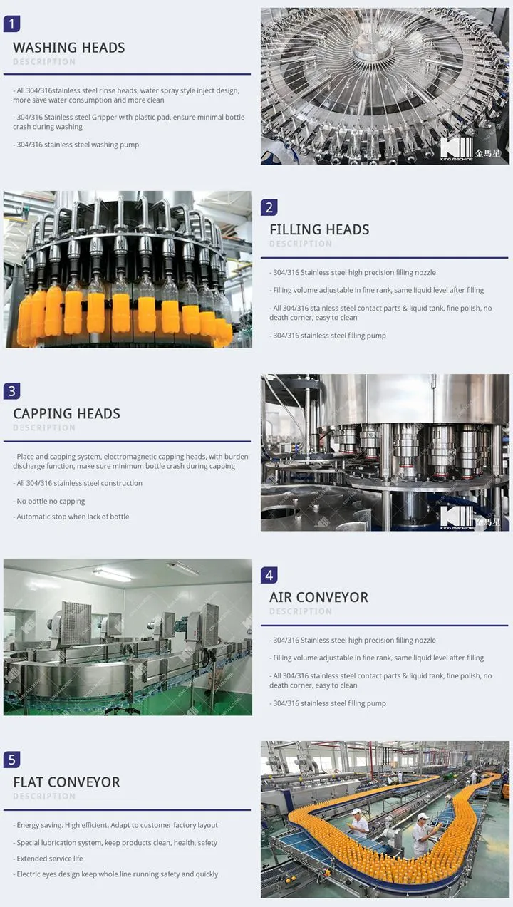 2000bph Glass Bottle Juice Packaging Plant