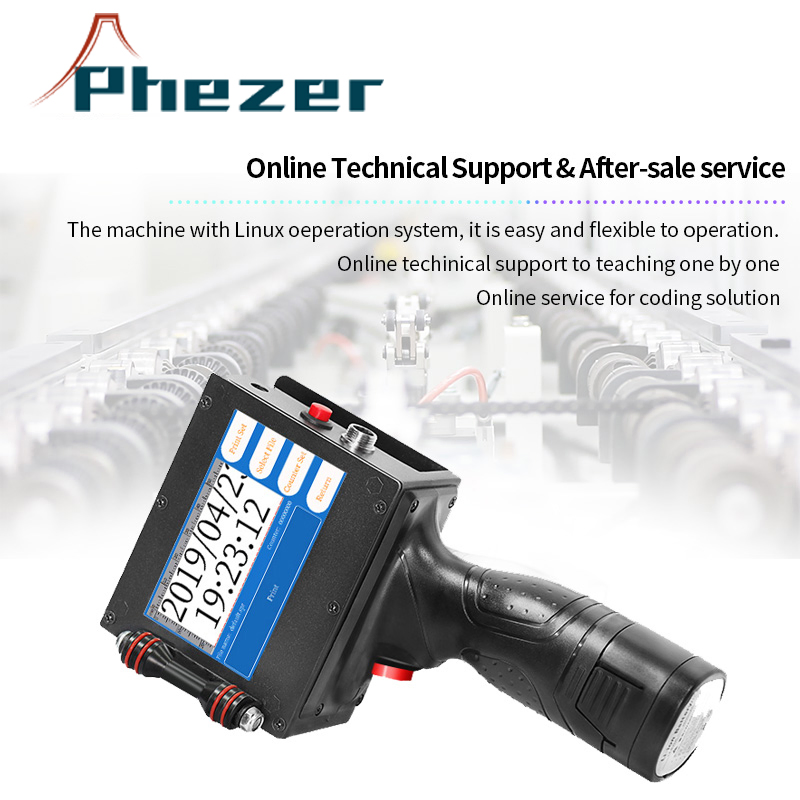 2021 Industrial Portable Handheld Expiry Date Printer Inkjet for Bottle Carton Packaging