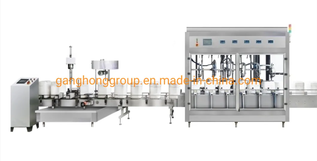 6 Heads Piston Type Weighing Barrel 10-30L Filling Machine for Diesel Lubricating Engine Oil