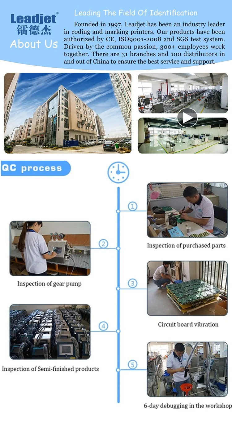 A100 Food Printing Machine Large Character for Plastic Pipe