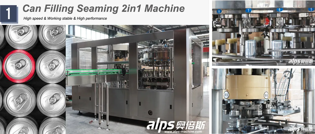 Automatic 100 to 150cph Canned Carbonated Drinks Filling Machine Canning Sealing Production Line