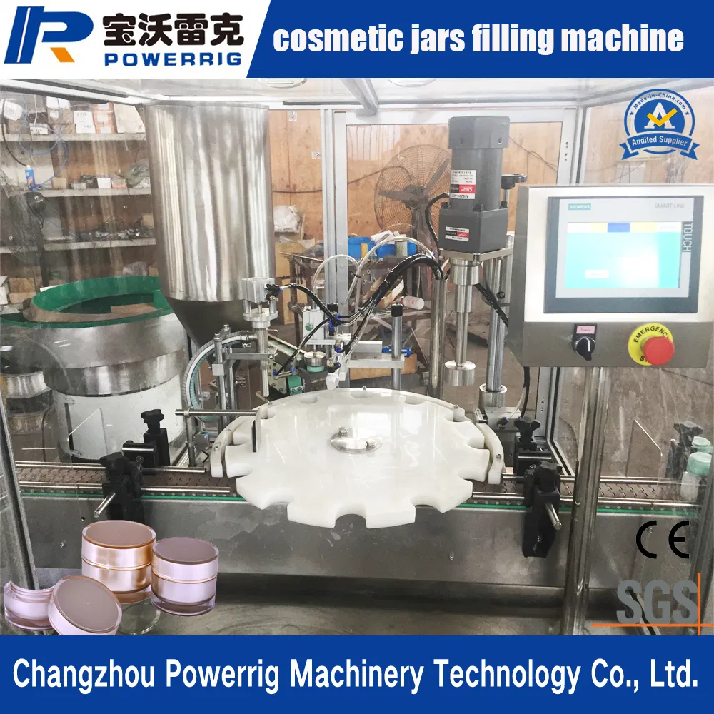 Automatic Cosmetic Cream Jar Filling Capping Machine for Hair Wax