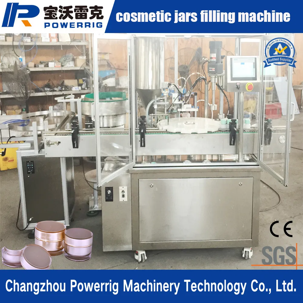 Automatic Cosmetic Cream Jar Filling Capping Machine for Hair Wax