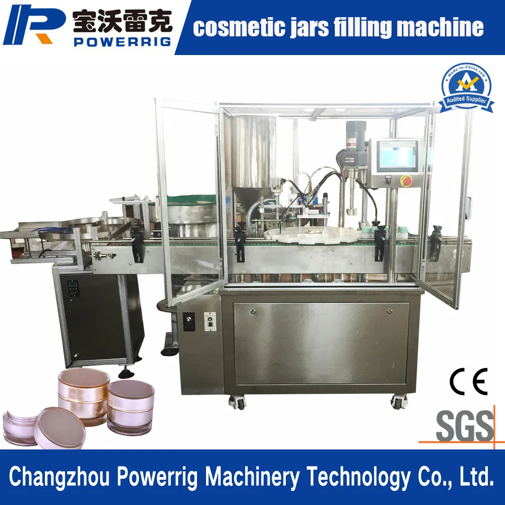 Automatic Cosmetic Cream Jar Filling Capping Machine for Hair Wax