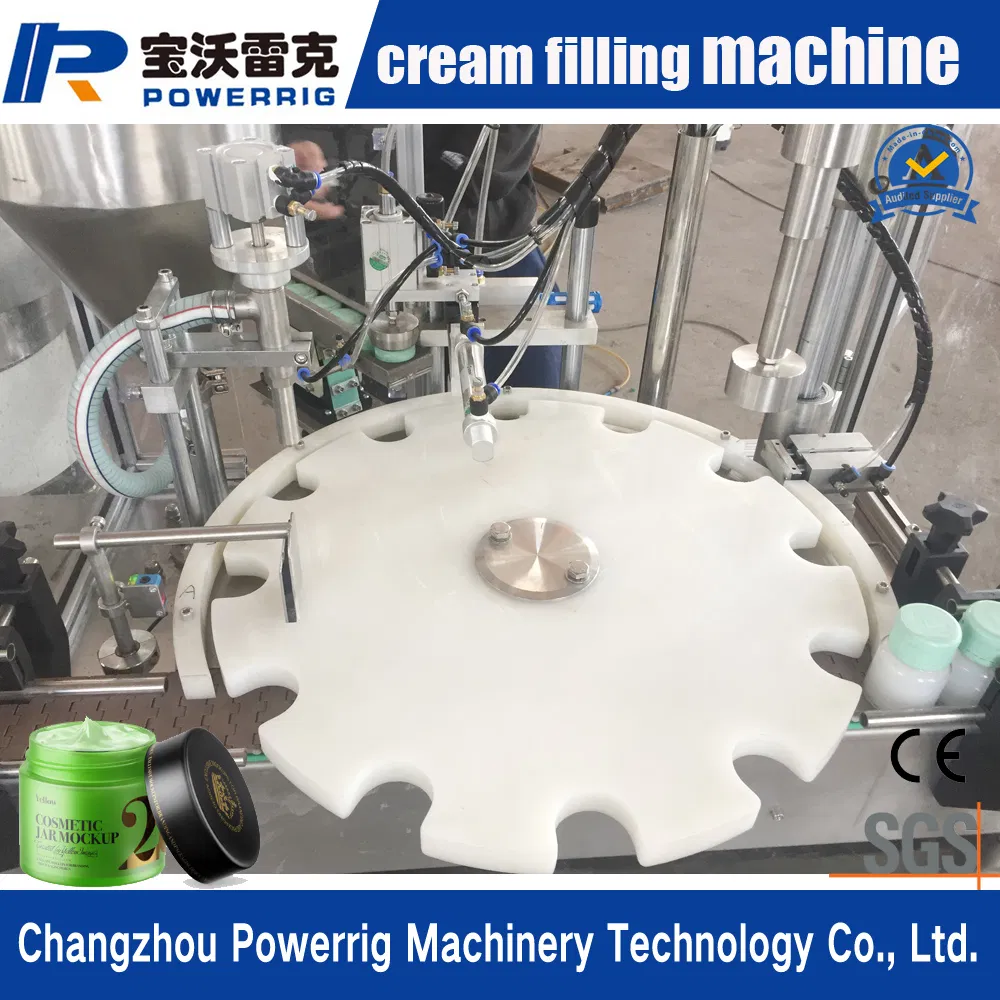 Automatic Cosmetic Cream Jar Filling Capping Machine for Hair Wax