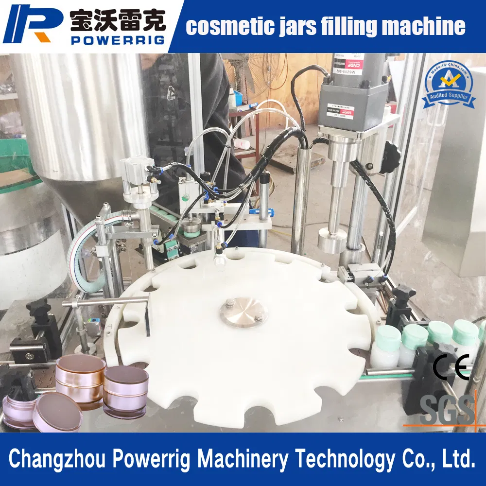 Automatic Cosmetic Cream Jar Filling Capping Machine for Hair Wax