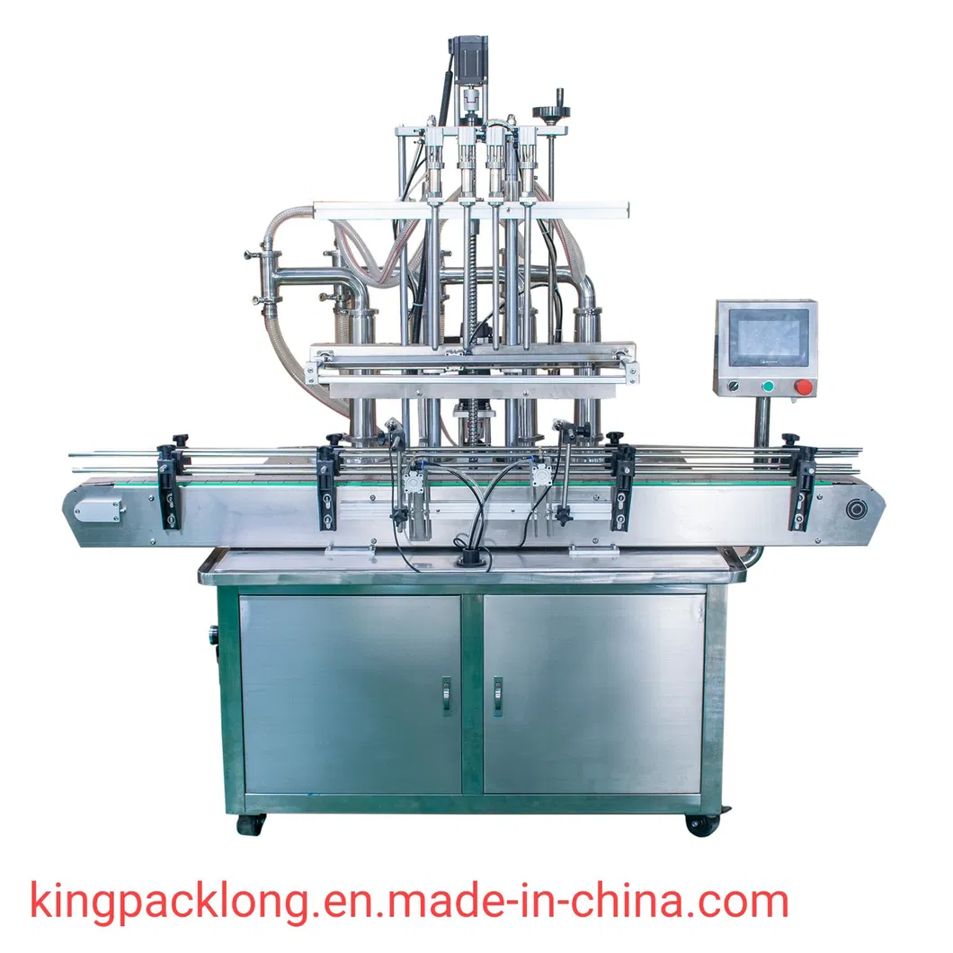 Automatic Pneumatic Ketchup Juice Water Oil Honey Cream Lotion Liquid Paste Filling Machine with Conveyor