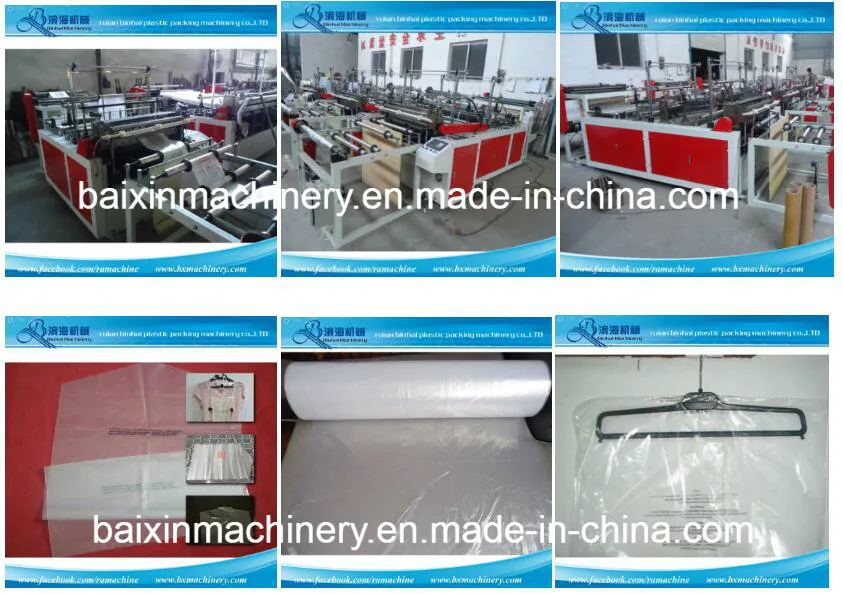 Clear Polythene Garment Covers Clothes Suit Dress Plastic Bag Making Machine