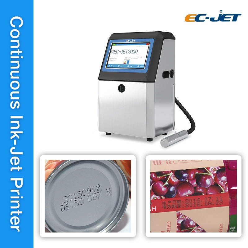 Continuous High Speed Inkjet Printer for Expiry Date/Qr Code/Date/Batch Number/Electronic Supervision Code Printing (EC-JET2000)