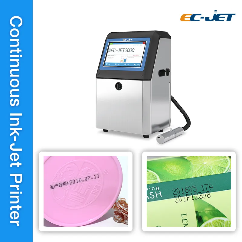 Continuous Inkjet Printer Coding Machine for Expiry Date Printing (EC-JET2000)