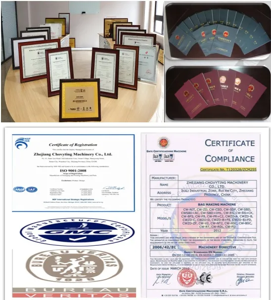 Cw-500A Heavy Duty Paper Laminated Three Side Sealing Bag Making Machine