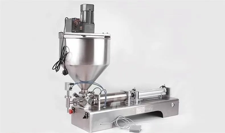 Factory Price Semi Auto Mixing Sauce Products and Oil Products Filling Machine