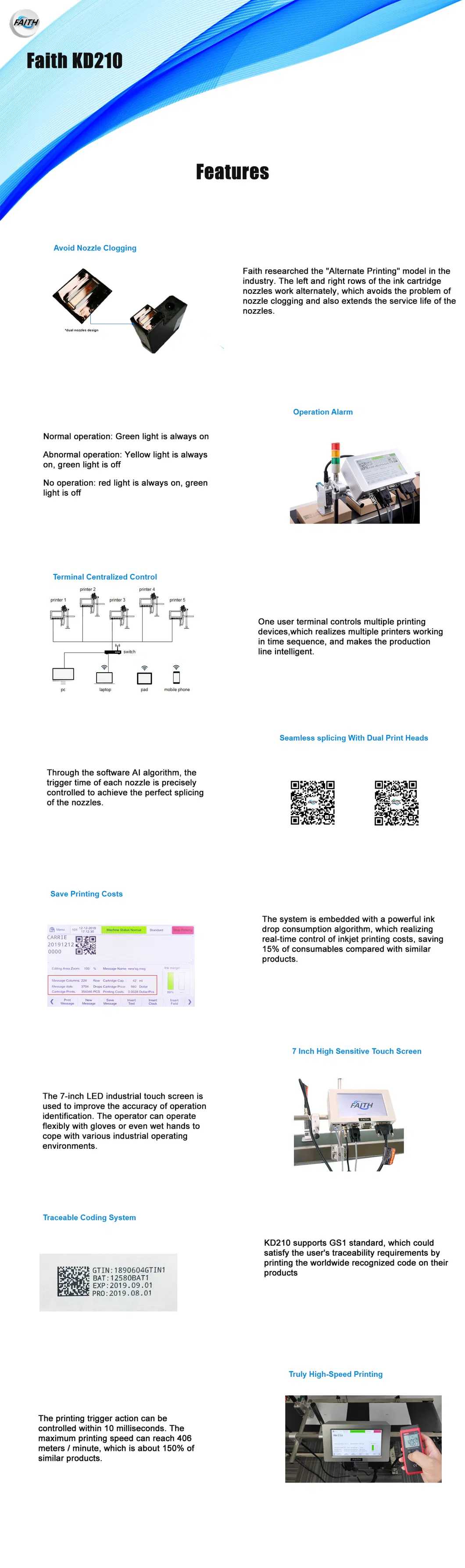 Faith Printer for Plant and Expiry Date Stamping Machine