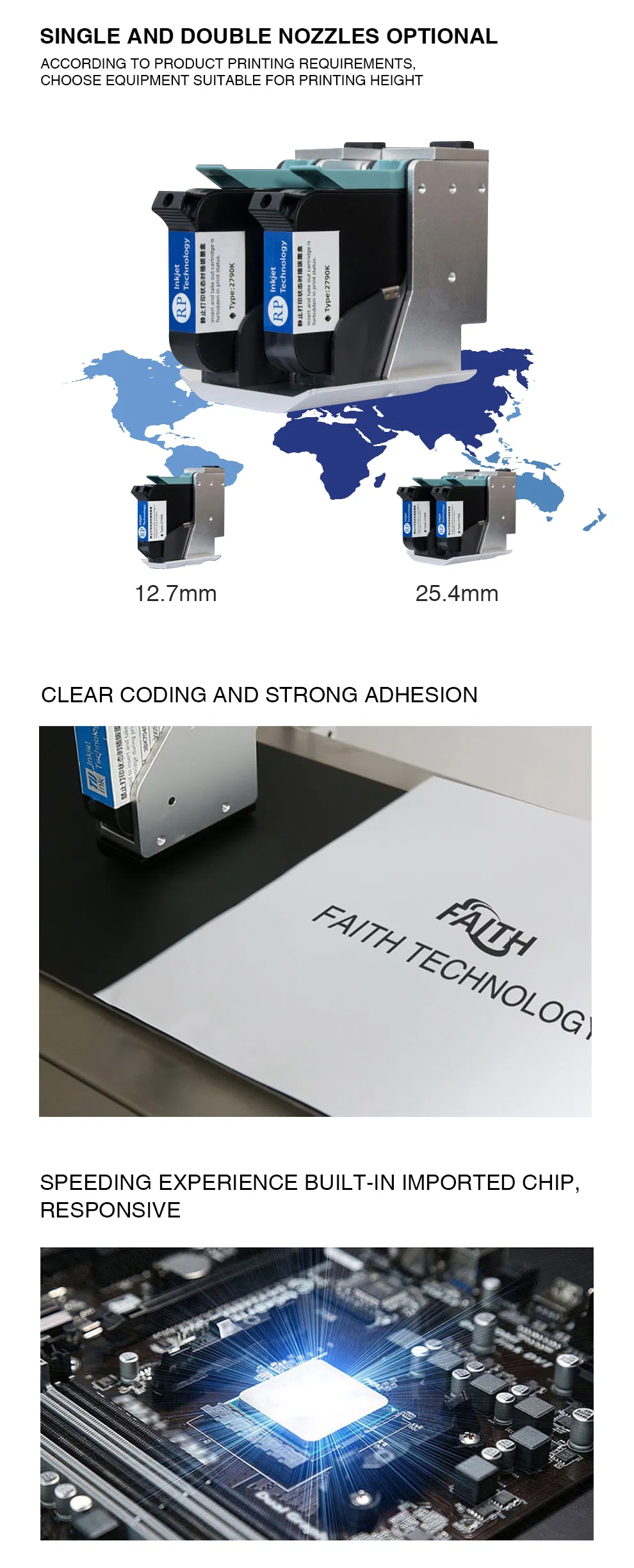 Faith Quick Dry Top Quality Online Industrial Inkjet Printer Machine