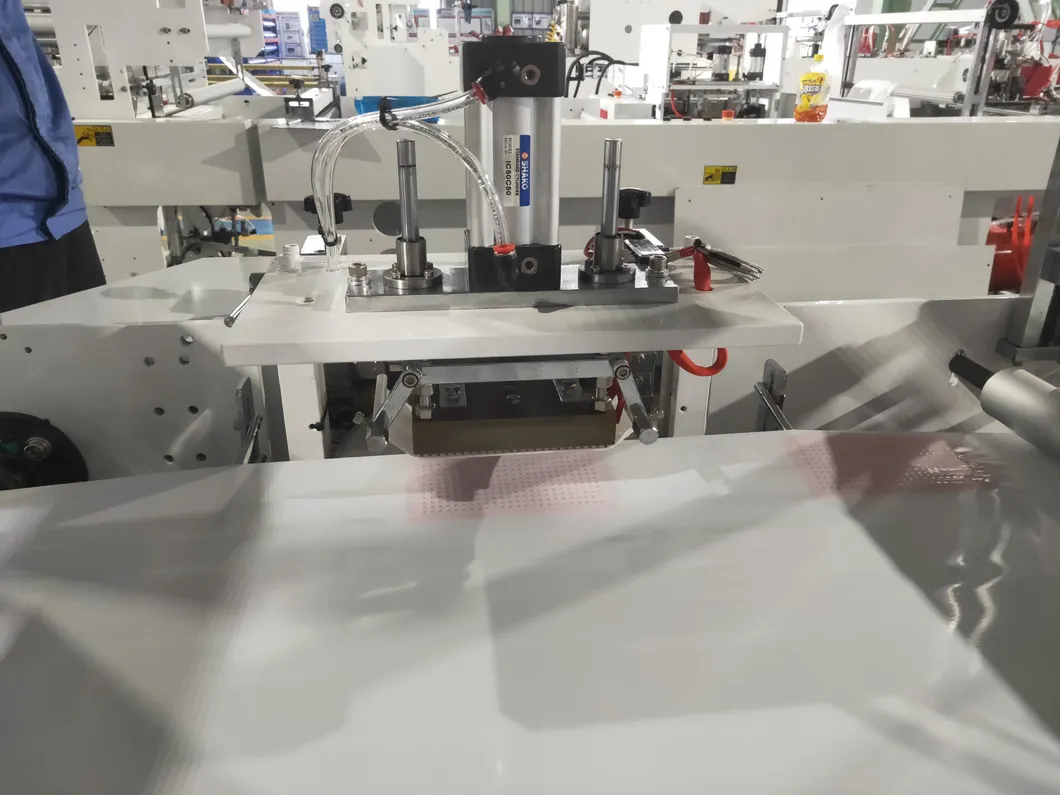 Four Functions Soft Loop Handle Adidas Plastic Bag Forming Machine Patch Hand Shopping Carry Bag Making Machine