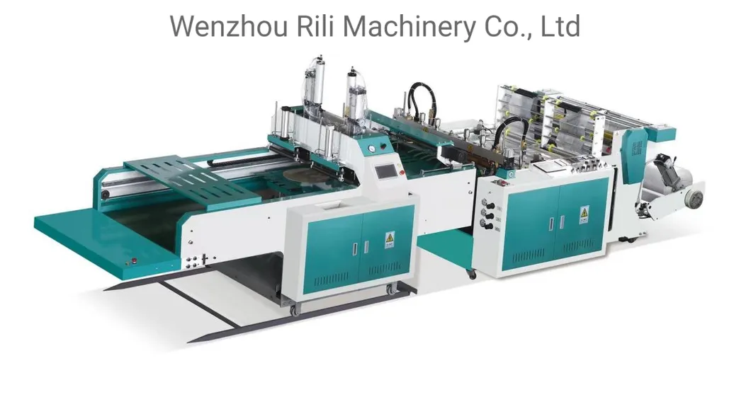 Full Automatic Double Lines High Speed T-Shirt Bag Supermarkert Shopping Bag Making Machine with Automatic Punching Machine