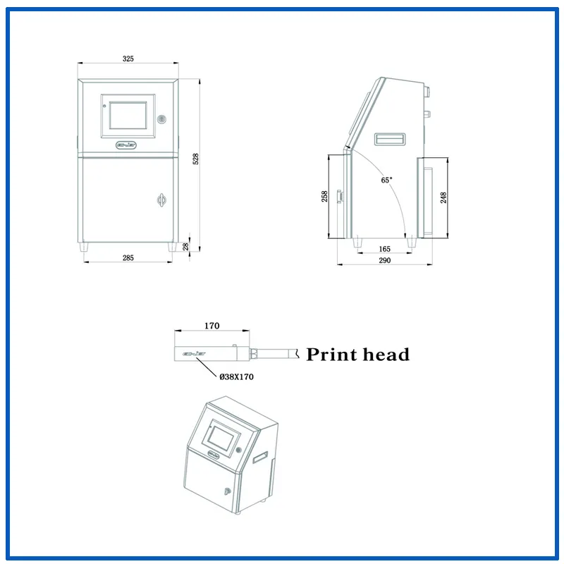 Fully Automatic Batch Number Coding Machine Continuous Inkjet Printer (EC-JET1000)