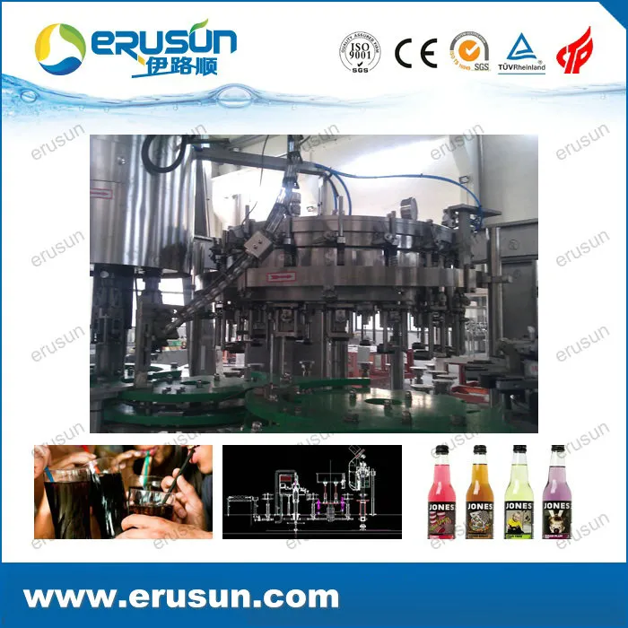Glass Bottle Aluminum Cap Carbonated Drink Filling Machine