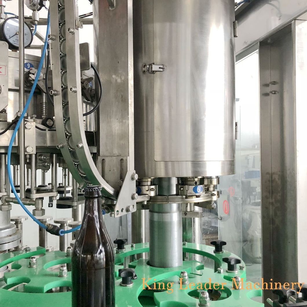 Glass Bottle CO2 Carbonated Gas Sparking Water Beverage Drink Beer Isobaric Filling Bottling Making Machine