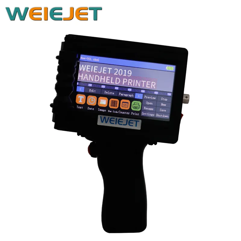 Handheld Inkjet Printer for Date Qualified Bar Code/Carton/PVC/Paper/Boxes/Carton Printing