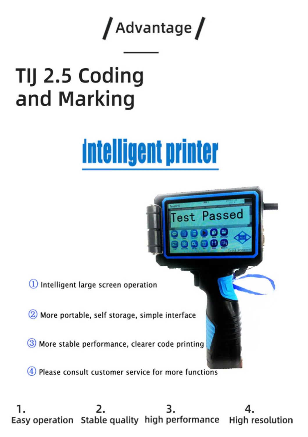 Handjet Portable Inkjet Batch Code Printer on Wood/Metal/Plastic/Carton