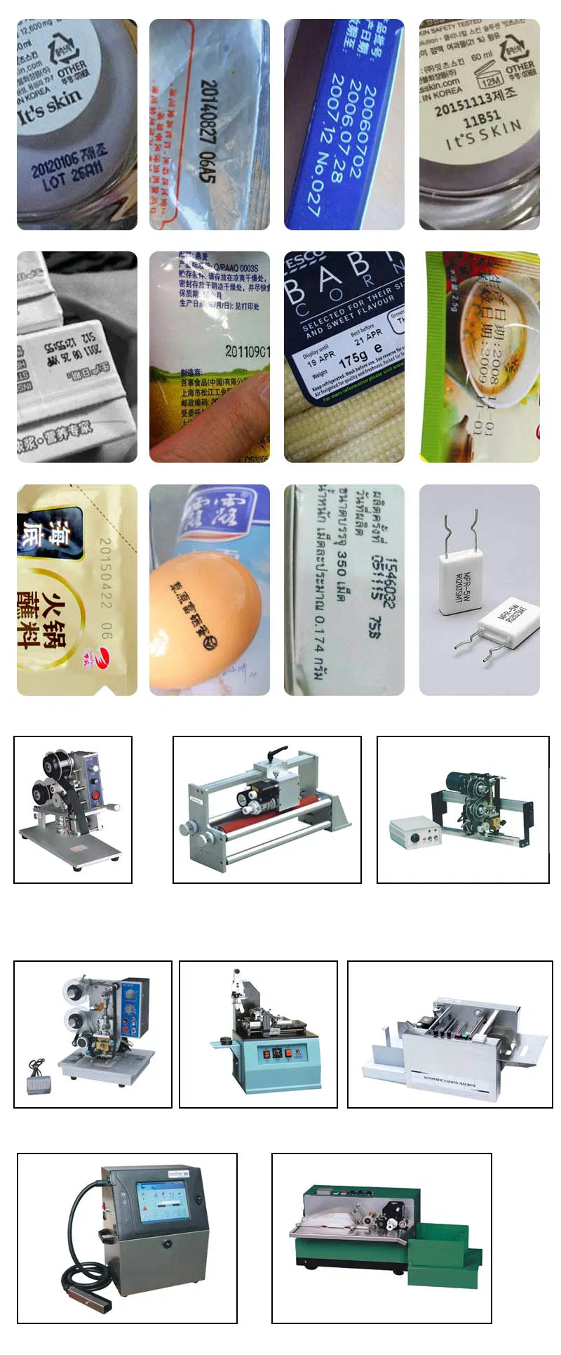 Hero Brand Continue Handheld Inkjet Hot Roll Date PLC Cotton Candy Wrapping Machine Marking Laser Electric Ribbon Coder