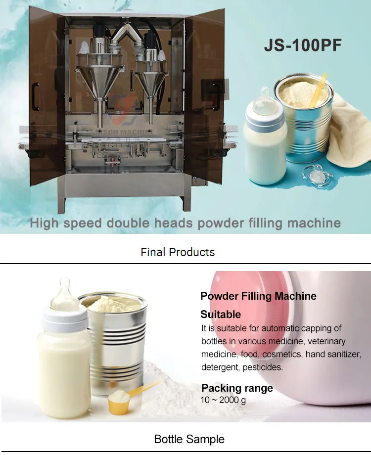 High Quality Automatic Orange Flavor Fibrosol Powder Packing Line Filling Sealing Labeling Bottle Machine