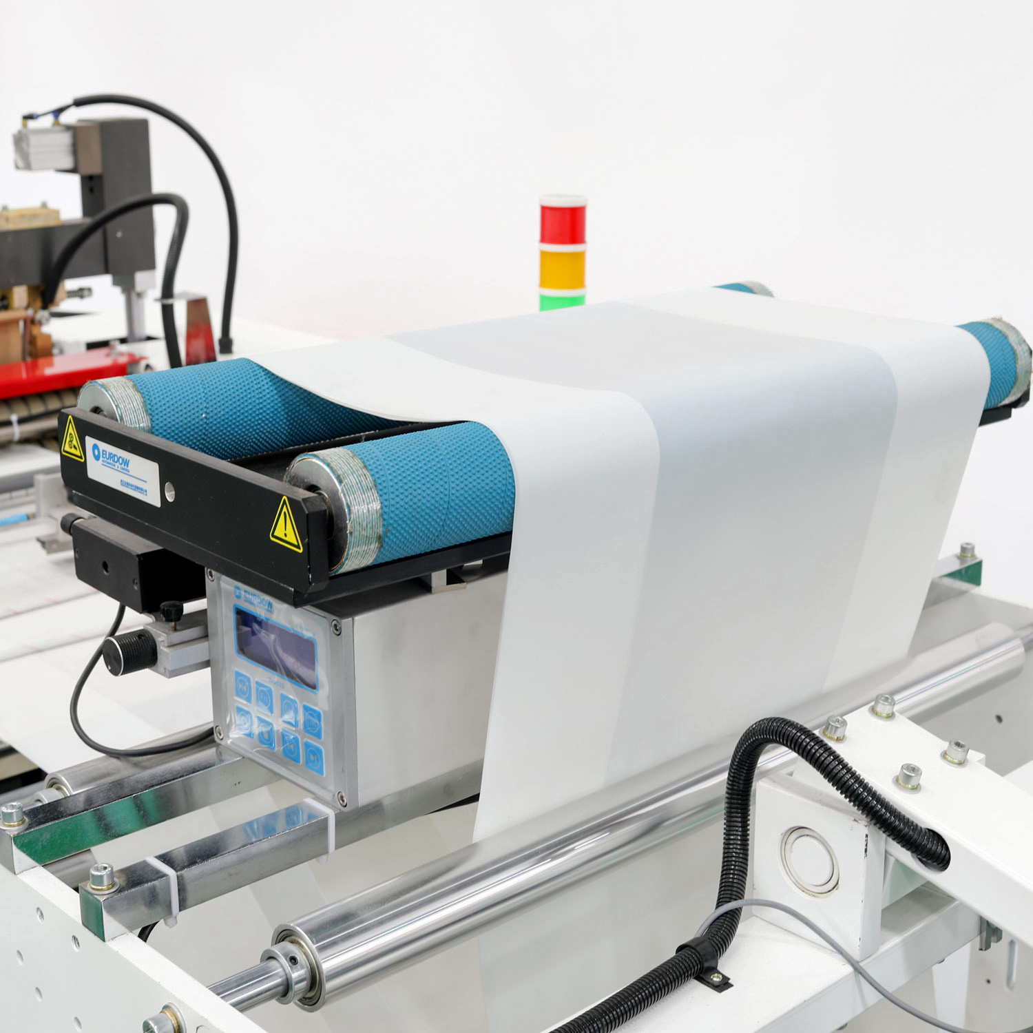 High Speed PE Heat Sealing Cutting Perforation Coreless T Shirt Garbage Grocery Bag on Roll Making Machine with Clit