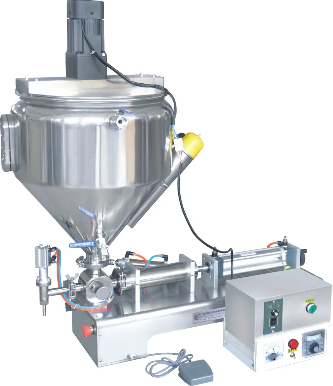Horizontal Paste Filling Machine with Deluxe Heating Tank and Mixer Filler