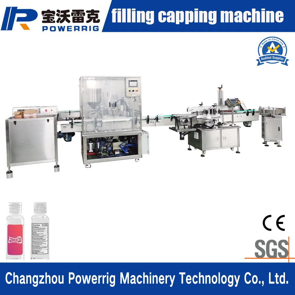 Hot Sale Hand Sanitizer Gel Liquid Bottle Filling Capping and Labeling Machine