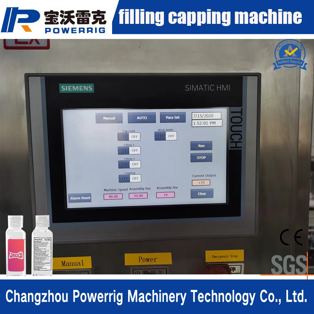 Hot Sale Hand Sanitizer Gel Liquid Bottle Filling Capping and Labeling Machine