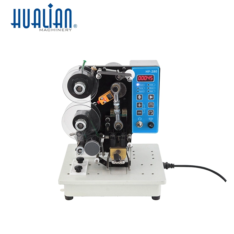 HP- 280p Hualian Automatic New Digital Panel Heat Heating Code Printing Print Ribbon Hot Coding Machine