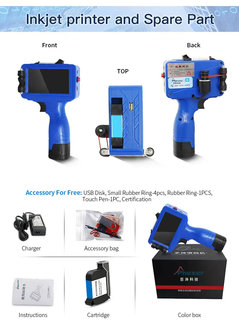 HP 42ml Cartridge Eco Solvent Water Based Tij Inkjet Printer Machine on Steel Pipe