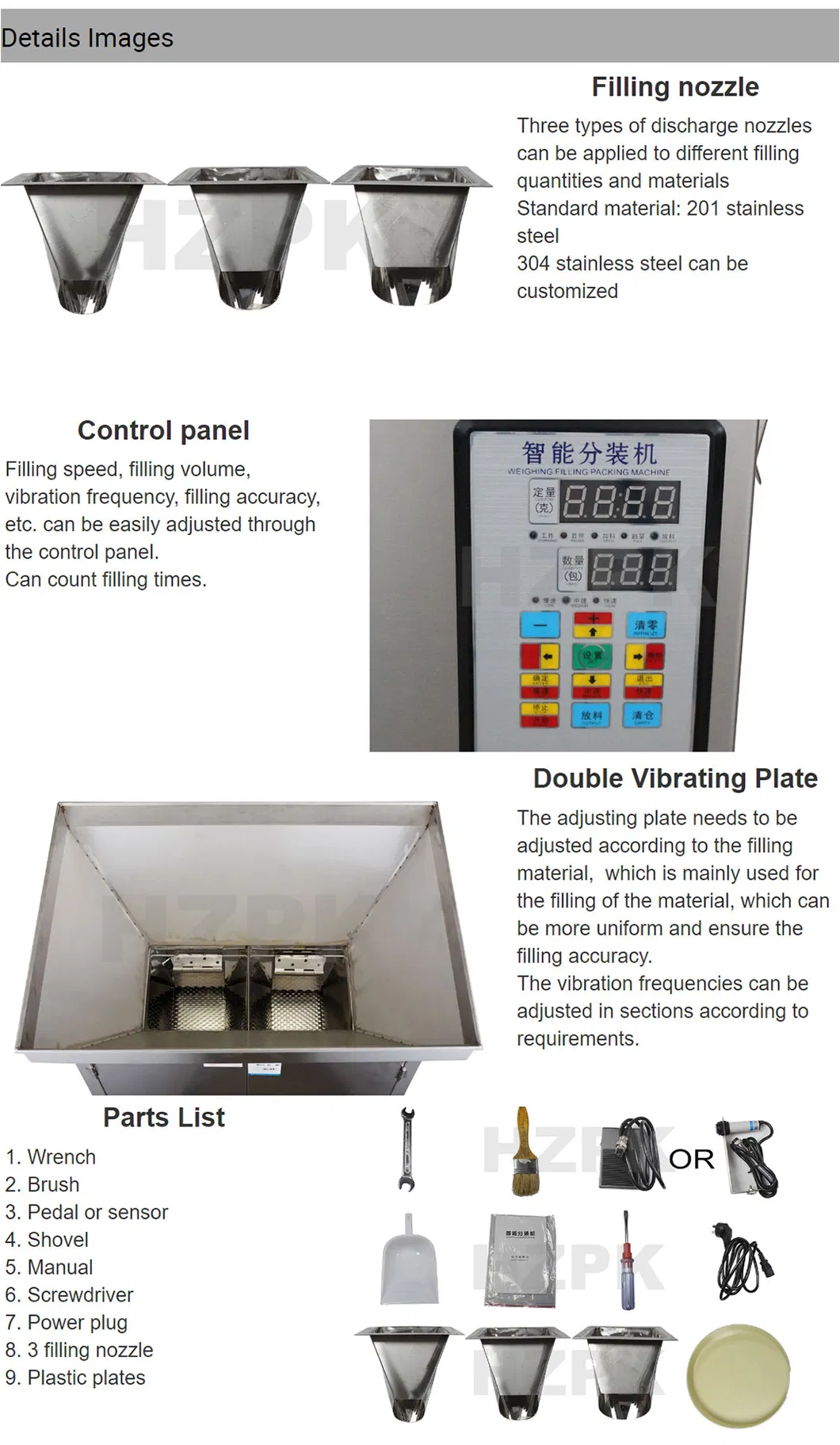Hzpk Can Sachet Packing Machine Filler 5ml