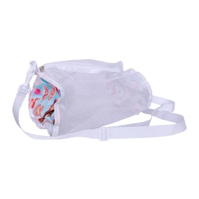 Cylindrical Mesh Travel Bag