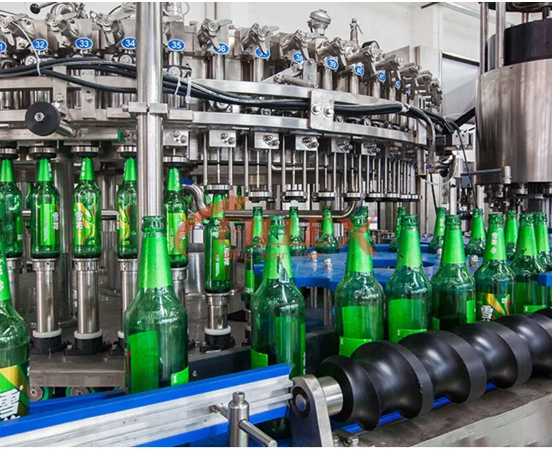 Isobaric Filling Beer Making Machine Glass Bottle Beer Bottle Production Line