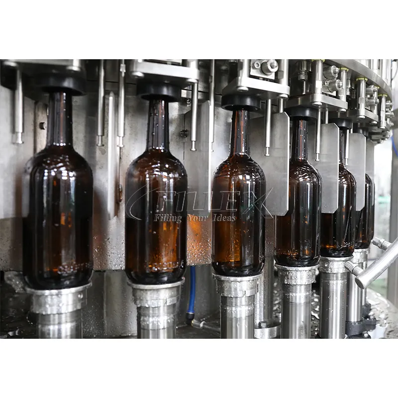 Isobaric Filling Beer Making Machine Glass Bottle Beer Bottle Production Line