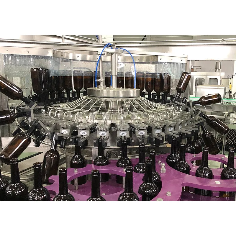 Isobaric Filling Beer Making Machine Glass Bottle Beer Bottle Production Line