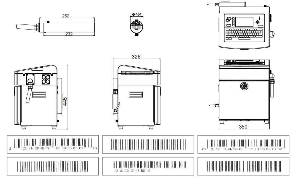 Lead Tech Lt710 Cij Inkjet Printer for Plastic film