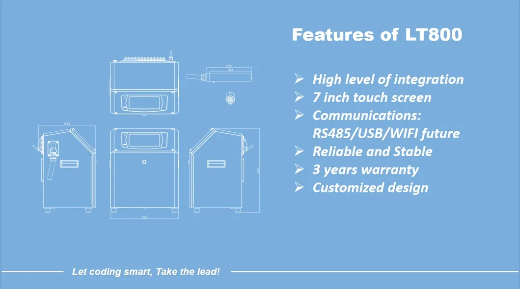 Lead Tech Lt800 Inkjet Coding Inkjet Printer Tij