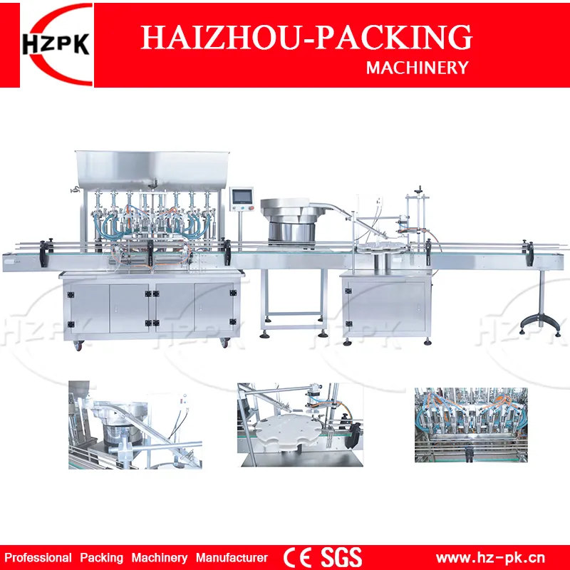 Liner Multiple Liquid /Paste Filling Machine Wth Turntable Capper