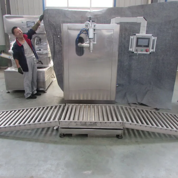 Oil Drum Bucket Filling Machine Weighting Machine with Roller Conveyor