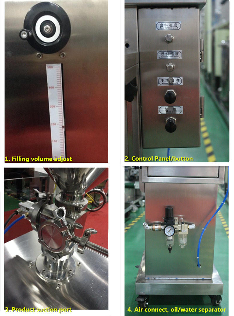 Petroleum Jelly Filling Machine Beeswas Vaseline Cosmetic Filling Machine with Heating and Mixing
