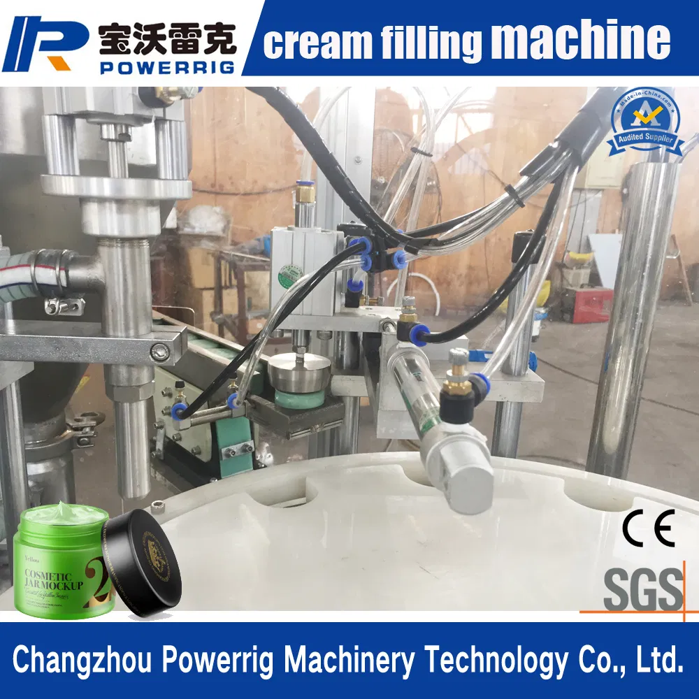Piston Automatic Body Cream or Paste Plastic Bottle Filling and Packing Machine