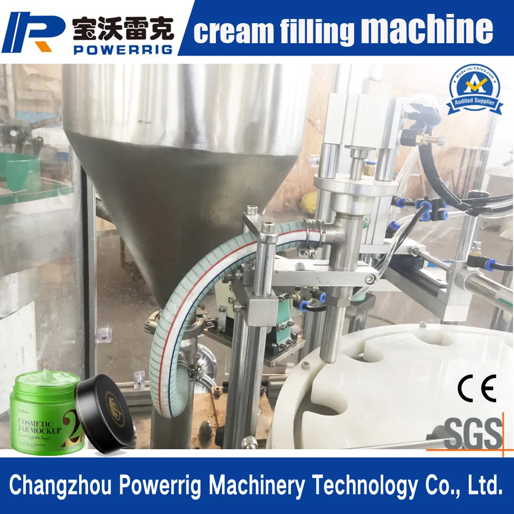 Piston Automatic Body Cream or Paste Plastic Bottle Filling and Packing Machine