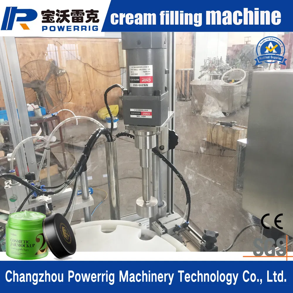Piston Automatic Body Cream or Paste Plastic Bottle Filling and Packing Machine