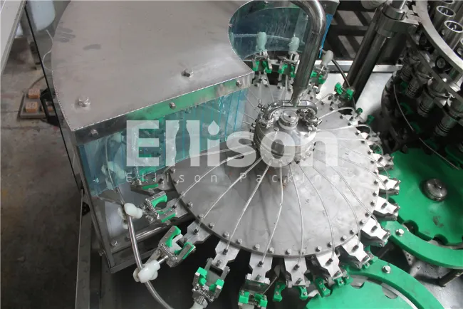 Pneumatic Rotary Type Pulp Basil Seed Drink Piston Filling Machine