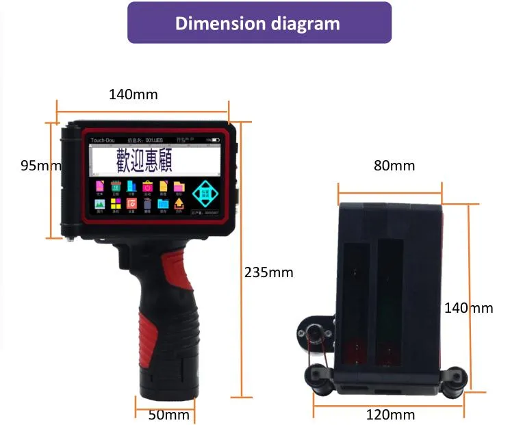 Portable Expiry Date Continue Handheld Inkjet Coder