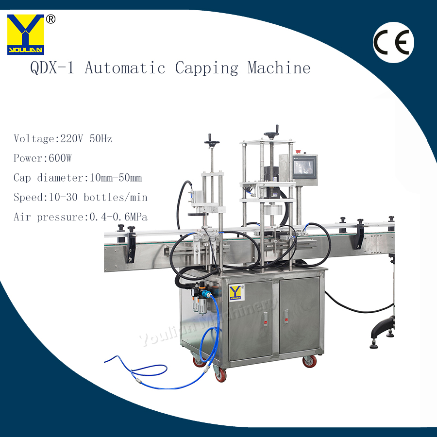 Qdx -1 China Hot Sale Full-Automatic Cream/Flat/Square Bottle Capping Machine with Good Price